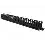 Organizer naścienny Alantec PK008 do kabli 1U czarny metal/tworzywo