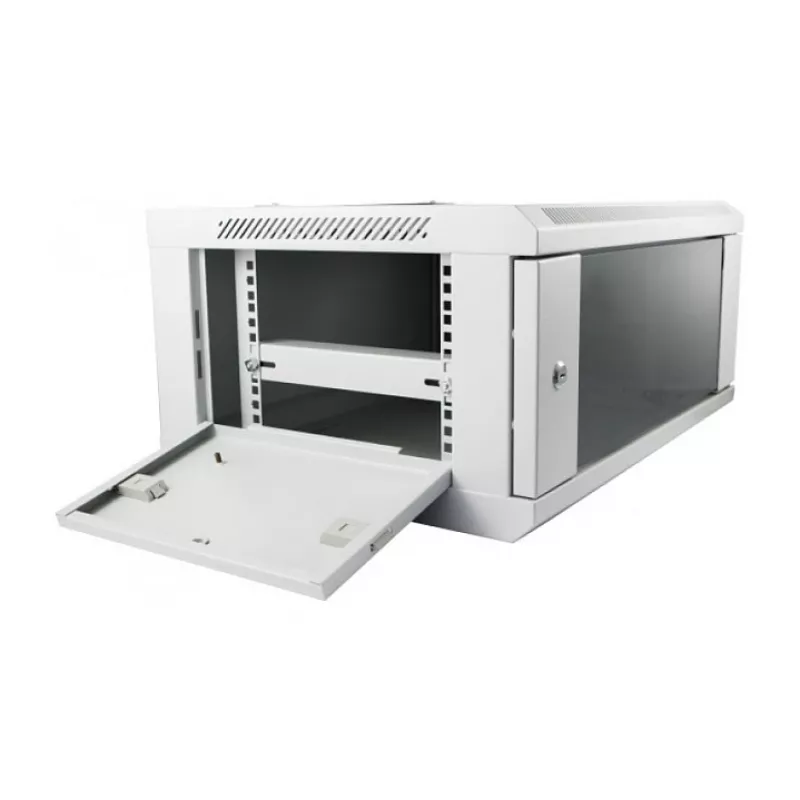 Szafka wisząca ALLNET ALL-SMC6604GRAU 4U, szara, udźwig 50 kg, zamek na klucz
