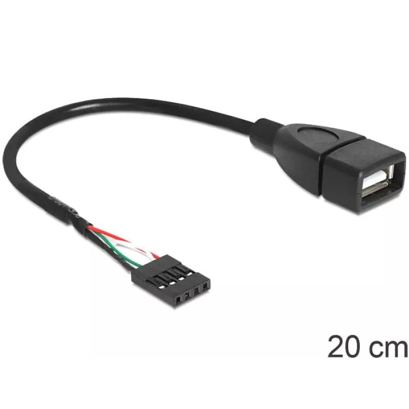 Kabel Delock USB Pin Header Socket > USB 2.0 Type-A Socket 20 cm (83291)