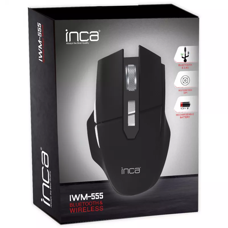 Cian Technology GmbH INCA mysz IWM-555 Bluetooth i bezprzewodowa bateria USB-C SW retail — Mysz — Bluetooth