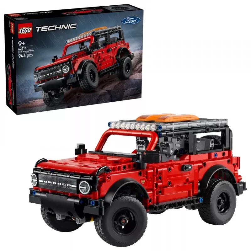 LEGO Technic zestaw konstrukcyjny Ford Bronco Off-Roader 4x4 model 42213 — 943 elementy, wiek 9+