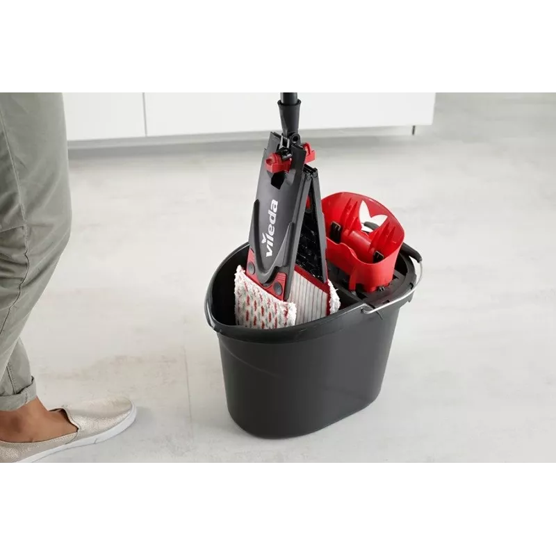 VILEDA mop Ultramax XL Box — zmywalna mikrofibra, obrotowa głowica 360°, składany, do twardych podłóg