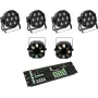 Zestaw podłogowy LED EUROLITE SLS-7 HCL 4x + LED FE-700 2x z kontrolerem DMX Color Chief