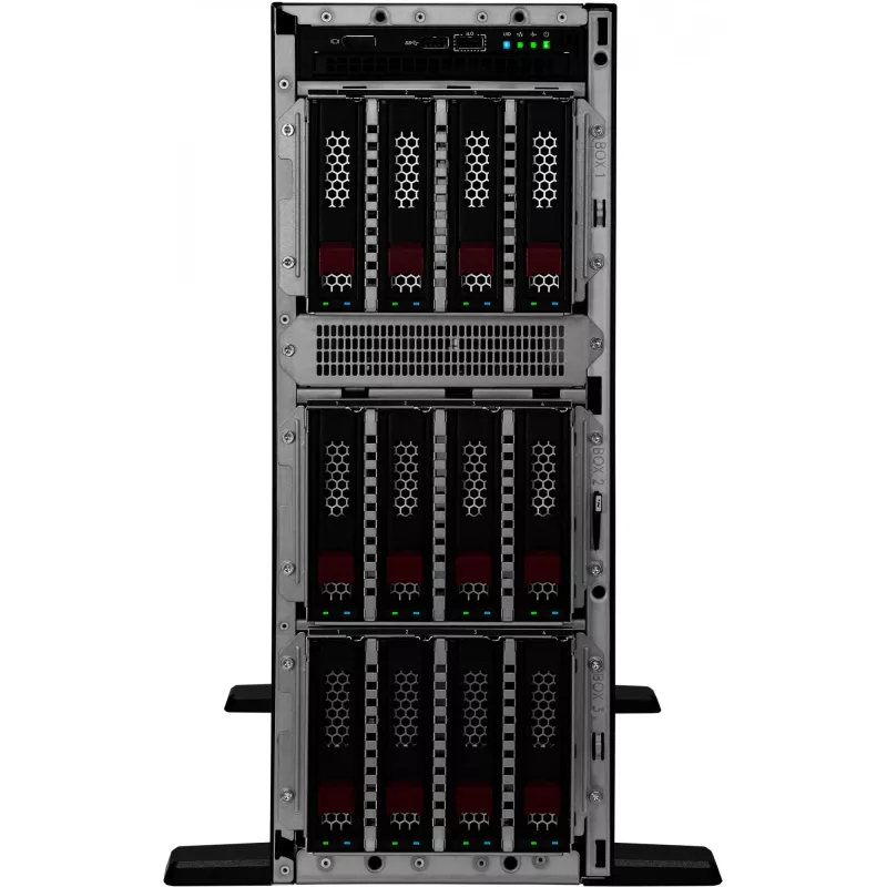 HPE ProLiant ML350 Gen11 - Server - Tower - 4U - zweiweg - 1 x Xeon Silver 4510 / 2.4 GHz - RAM 64 GB - SATA/SAS/NVMe - Hot-Swap 6.4 cm (2.5) - Smart 