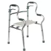 Chodzik rehabilitacyjny REHA FUND RF-133 3w1, rama aluminiowo-stalowa, regulowana wysokość 81–99 cm, 2 koła, siedzisko, maks. obciążenie 100 kg