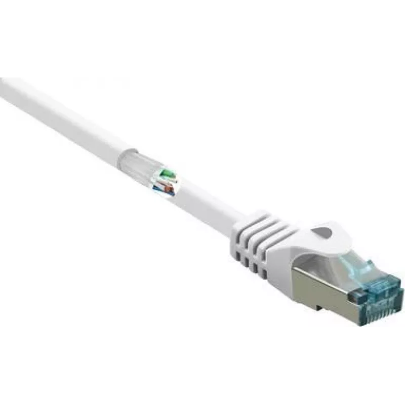 Kabel sieciowy RJ45 kabel krosowy CAT 6a S/FTP 3,00 m biały trudnopalny 1 szt. (RF-5043786)