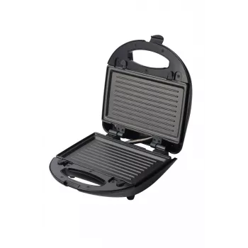 Blaupunkt SMS611 Opiekacz do kanapek z powłoką nieprzywierającą, funkcja grillowania, funkcja tostowania, obudowa z funkcją cool-touch Czarny, Srebrny (SMS611)