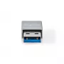 Nedis Adapter USB-A USB 3.2 Gen 1 | Wtyk USB-A | Gniazdo USB-C™ | 5 Gb/s | niklowany | Czarny | Pudełko (CCGB60925GY)