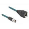 DeLOCK M12 adapter kablowyowy X-kodowany 8-pinowy męski na RJ45 żeński 50 cm