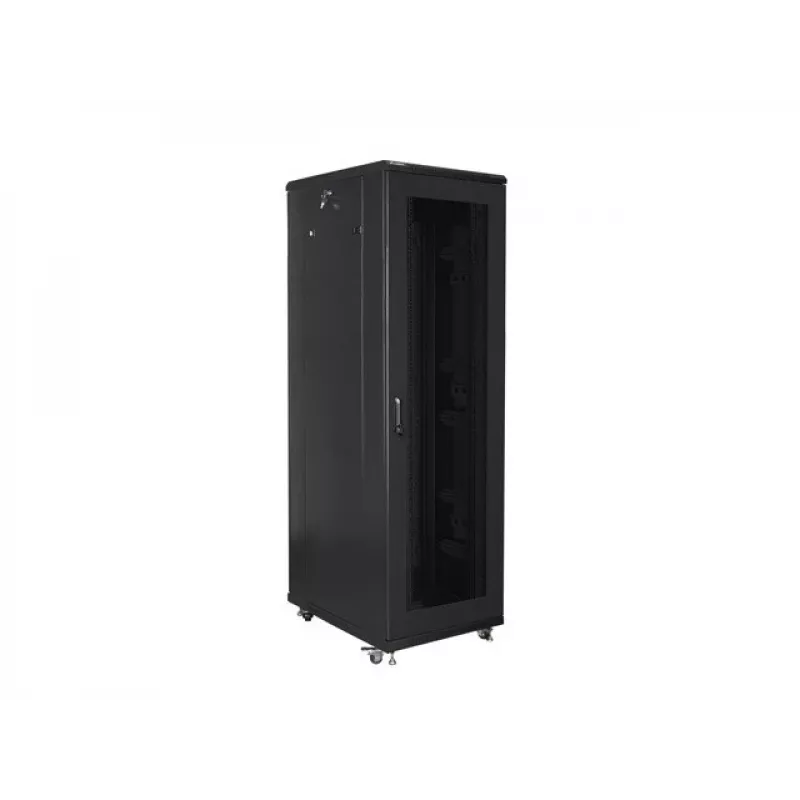 Szafa rack 19 cali LANBERG FF01-8842-23B 42U z przednimi drzwiami mesh, czarna