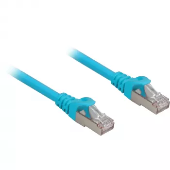 Kabel krosowy RJ45 kat.6a SFTP (niebieski, 25 cm, LSOH (bezhalogenowy))