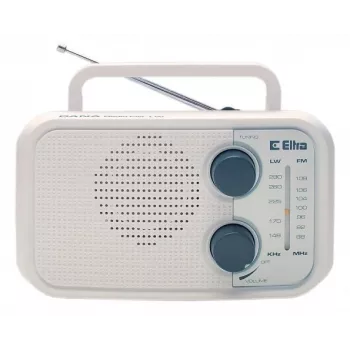 Radio Eltra DANA białe – przenośne radio analogowe, kompaktowa konstrukcja stołowa