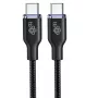 Kabel USB C - USB C 60W Glamour 1,5m czarny
