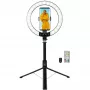 LogiLink lampa pierścieniowa do smartfona z kijkiem do selfie i statywem, średnica 20 cm (AA0156)