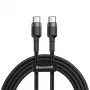 Kabel USB Baseus Cafule 2m USB C Czarny Szary