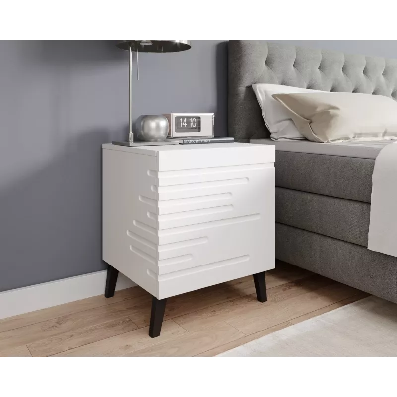 Szafka nocna cama meble NOVA z 1 szufladą 44×40×52 cm, biały mat