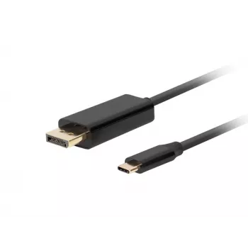 Adapter USB-C na DisplayPort Lanberg CA-CMDP-10CU-0018-BK Czarny 1,8 m