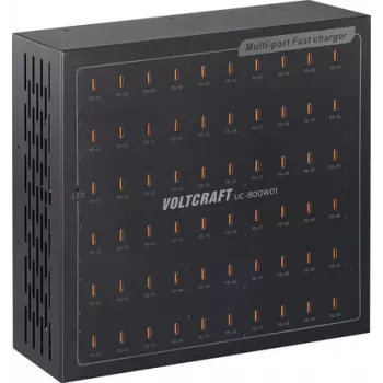 VOLTCRAFT UC-800W01 Ładowarka USB 800 W USB-C® USB PD Czarna Do użytku wewnętrznego USB Power Delivery (USB-PD) (VC-17275170)