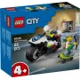 Zestaw LEGO City Pościg na motocyklu policyjnym 60455 — 65 elementów, 2 minifigurki, wiek 4+