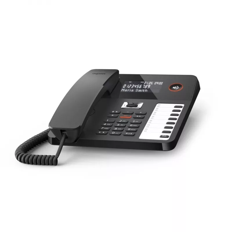 Telefon DECT Gigaset DESK 800A słuchawka przewodowa 200 wpisów książki telefonicznej czarny