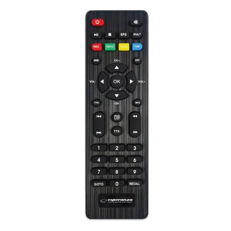 Dekoder ESPERANZA EV106R tuner kablowy DVB-T2 / DVB-C HEVC H.265, HDMI, USB, PVR, Dolby Digital, 174–790 MHz, czarny