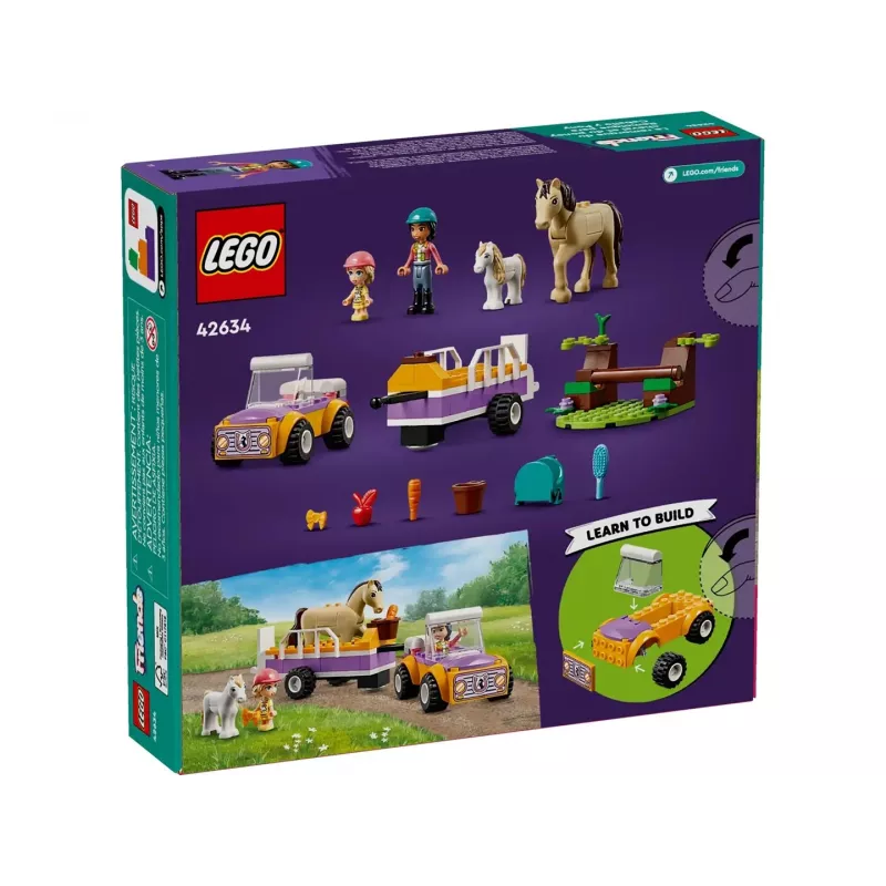 LEGO Friends Zestaw z przyczepą dla koni i kucyków 42634