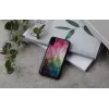 Etui na smartfona iKins do iPhone'a XR — wzór wodnych kwiatów, czarne