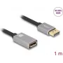 Kabel przedłużający DeLOCK DisplayPort 8K 60 Hz 1 m szary metal bez zatrzasku