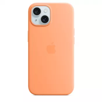 Apple iPhone 15 Etui silikonowe z MagSafe - pomarańczowy Sorbet