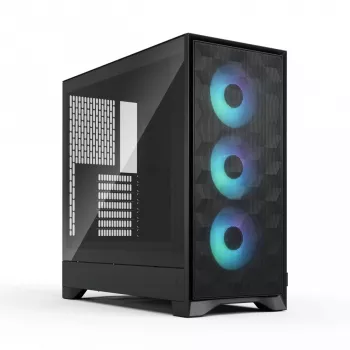 Obudowa PC Fractal Design Pop 2 Air Czarny Solid typu midi tower — obsługa ATX, 3 wentylatory przednie 120 mm, zatoki na dyski 2,5/3,5 cala, 215×481×462 mm