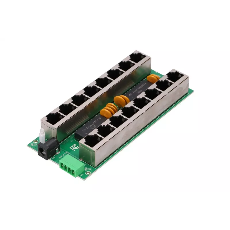Iniektor PoE Extralink Gigabit 8 Portów 1000Mb/s RJ45 Tryb B