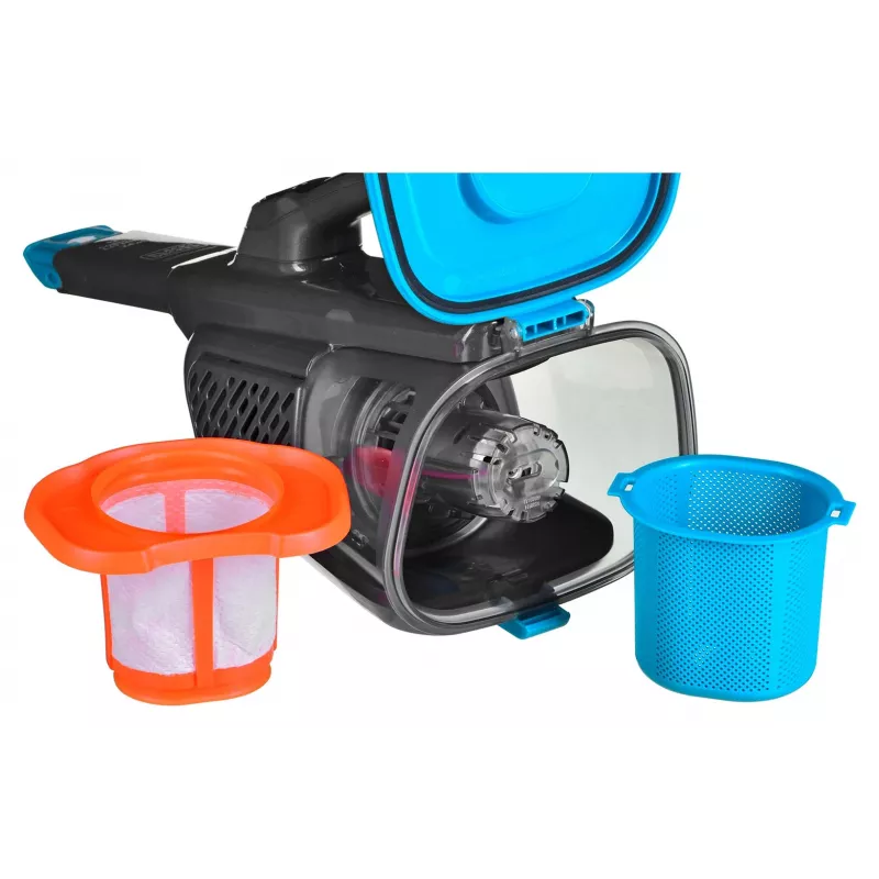 Odkurzacz ręczny Black & Decker BHHV320J Niebieski, Tytanowy Bezworkowy