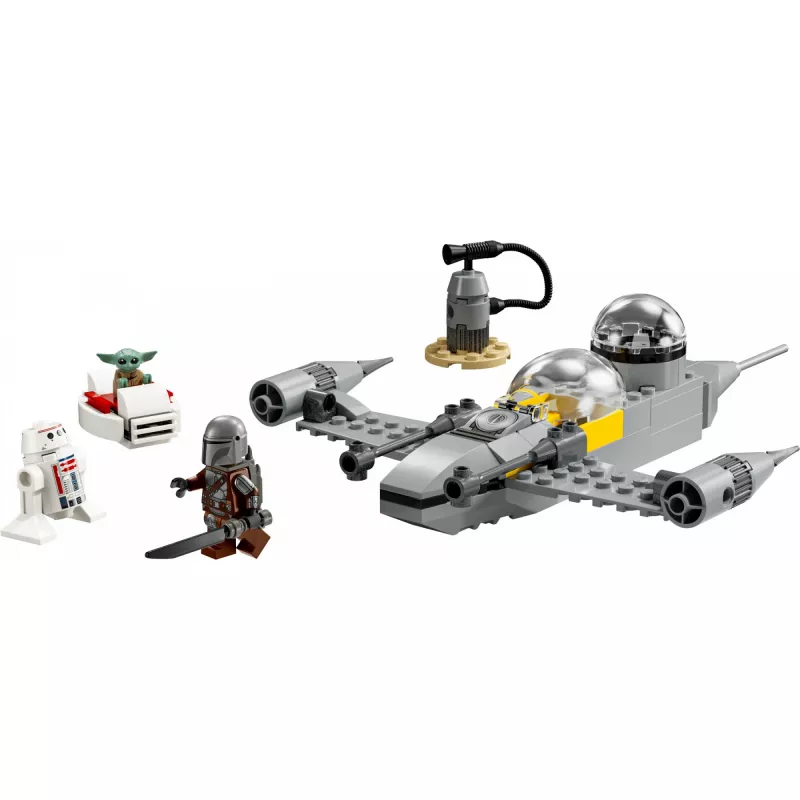 LEGO Star Wars zestaw 75410 model N-1 Starfighter z 92 elementami, minifigurkami Mando i Grogu