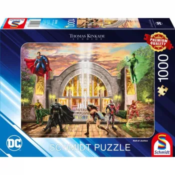 Thomas Kinkade Studios: DC Justice League - Hall Of Justice, Puzzle 1000 elementów
