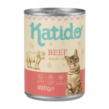 KATIDO Wołowina – mokra karma dla kota – 400g