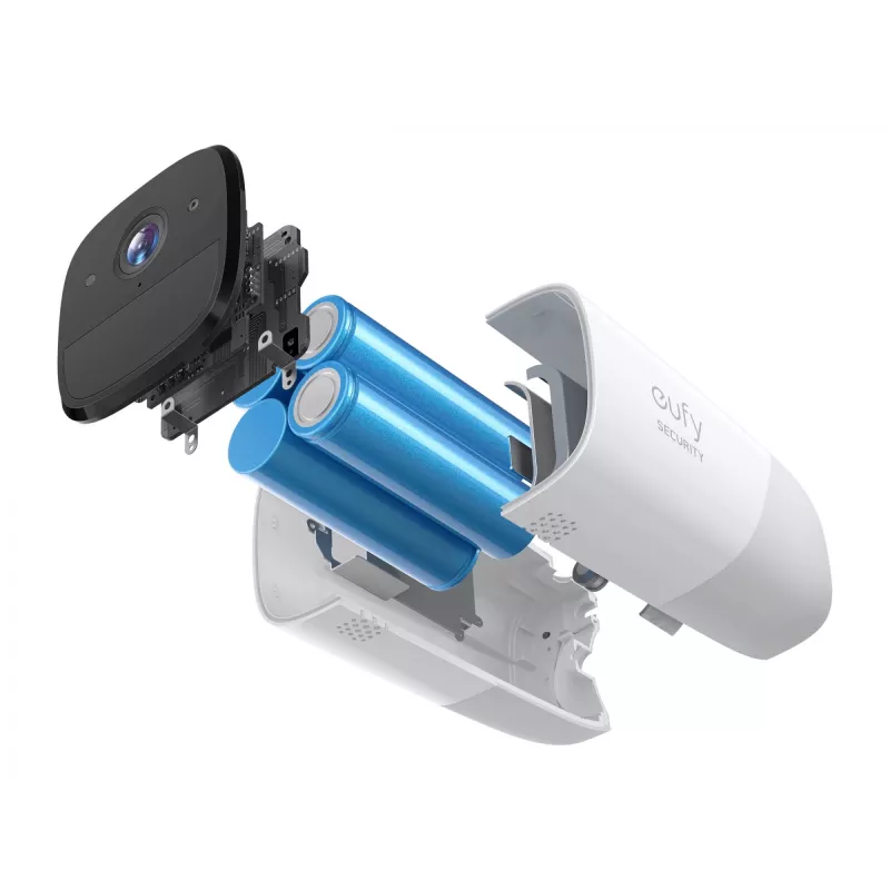 Eufy Security, eufyCam 2 Pro Bezprzewodowy System Kamer Bezpieczeństwa, Żywotność Baterii 365 Dni, Kompatybilność z HomeKit, Rozdzielczość 2K, Wodoszczelność IP67, Noktowizja, Zestaw 2 Kamer, Bez Opłat Miesięcznych