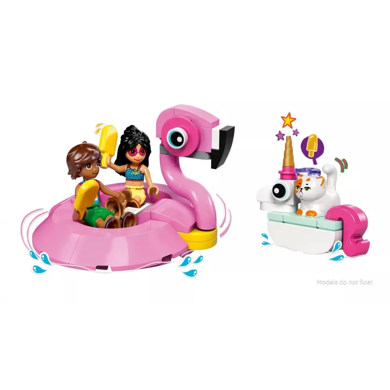 Zestaw konstrukcyjny LEGO Friends 42658 Pool Party z jednorożcem i flamingiem, postacie i akcesoria