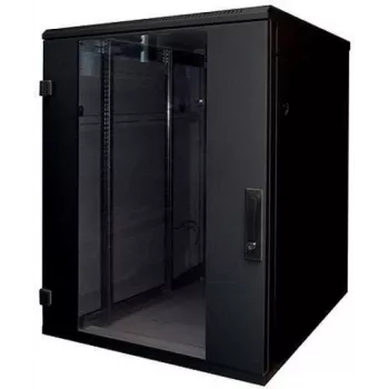 Triton - 19 Netzwerkschrank 18HE, Triton - RMA-18-A68-BAX-A1, 600x800, Glastür, schwarz