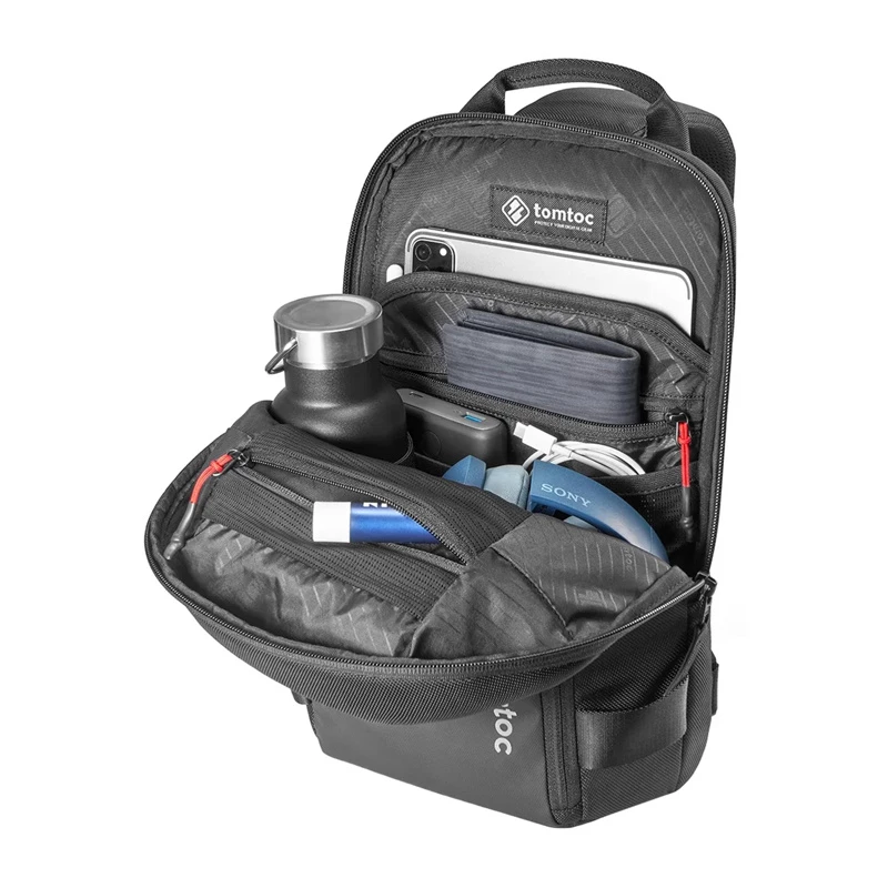 Torba crossbody Tomtoc Navigator-T24 S — czarna, kompaktowa do codziennego noszenia