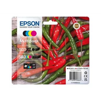 Epson 503 XL wkład atramentowy 4 szt. Oryginalny Wysoka (XL) wydajność Czarny, Cyjan, magenta, Żółty