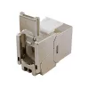 Ekranowane złącze keystone cienki Kat.6A, EQUIP 767223, bez narzędzi, RJ-45, płaskie, srebrne, 8 szt.