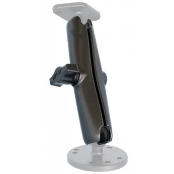Długie ramię z podwójnym gniazdem kulowym RAM-B-201U-C do montażu tabletów/urządzeń, aluminium, kula 2,54 cm, wysokość 152,4 mm, czarny