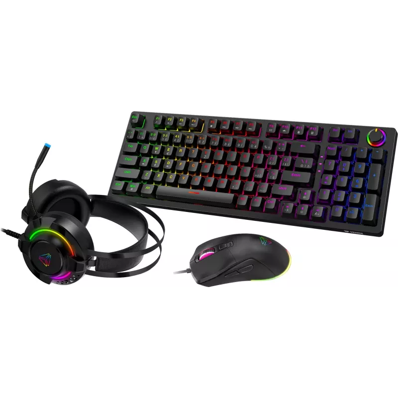 Zestaw gamingowy Yenkee YGS 03 ECLIPSE 3-in-1 (klawiatura, mysz, słuchawki)