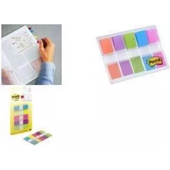 Samoprzylepne znaczniki indeksujące 3M Post-It 7100102672 – 11,9×43,2 mm, 5 kolorów, 100 arkuszy