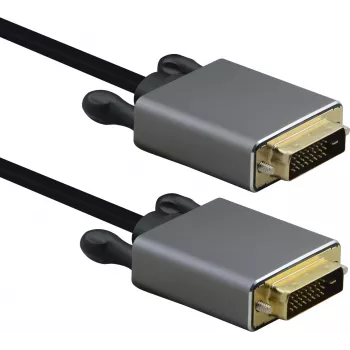 Kabel DVI helos Anschlusskabel DVI wtyk-wtyk PREMIUM 4K 5,0 m czarny