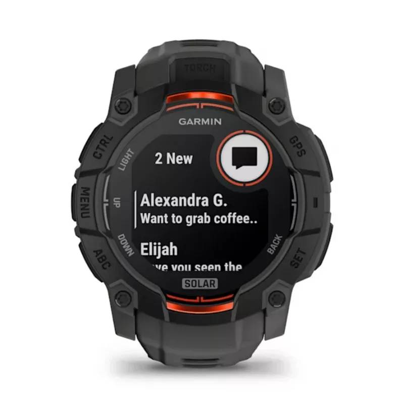 Garmin Instinct 3 Solar GPS Smartwatch 1,3-calowy MIP 176x176 dotykowy czarny
