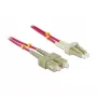 Kabel światłowodowy DELOCK LC–SC 5 m, wielomodowy 50 µm, pełny dupleks, fioletowy