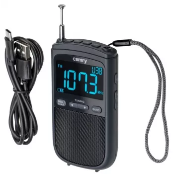 Camry | Przenośne mini radio | CR 1905 | Funkcja budzika | Czarny
