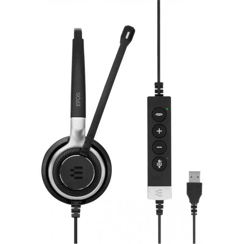 EPOS IMPACT SC 660 USB ML Zestaw słuchawkowy przewodowy nauszny do rozmów/muzyki USB Type-A Czarny, Srebrny