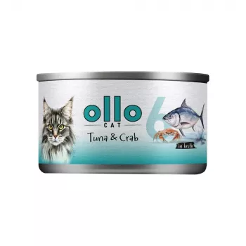 Ollo Tuńczyk z krabem w bulionie Nr 6 70g